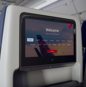 Inflight Digital Touchpoint: seatback screen for passenger entertainment